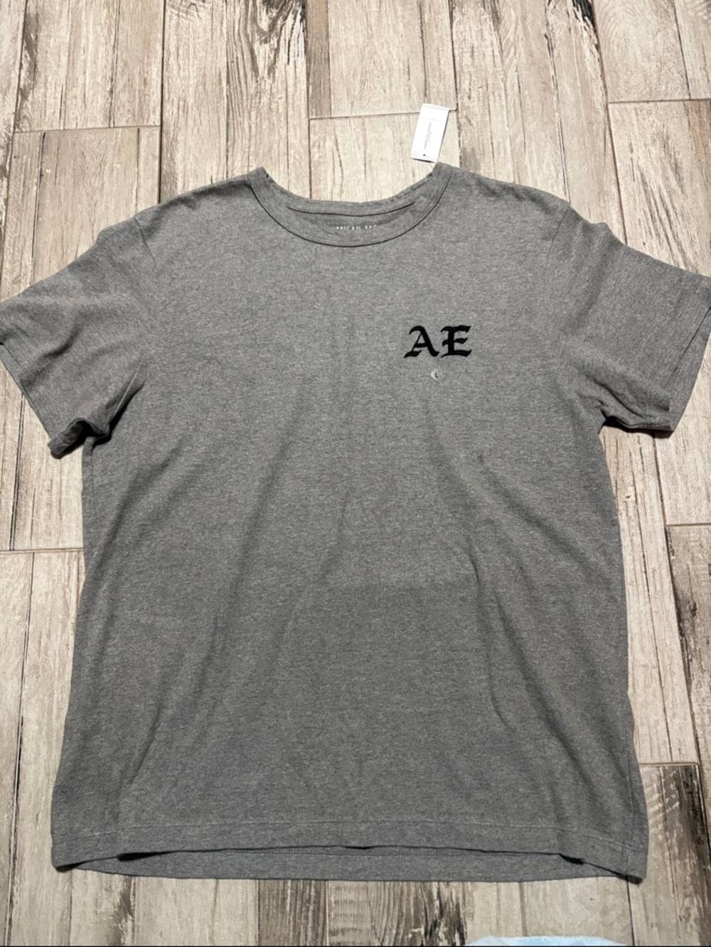 American Eagle Outfitters Gray AE Chest Logo Tee